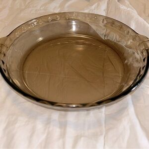 Vintage Pyrex Pie Plate #229 Baking 9 1/2" Fluted Edges Deep Dish Amethyst